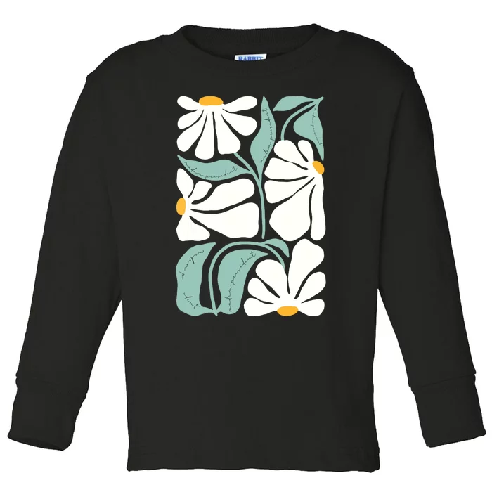 Subtle Flower Kamala Harris Boho Aesthetic Toddler Long Sleeve Shirt