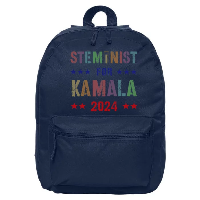 Steminist For Kamala Harris Walz Science Math Stem Teacher 16 in Basic Backpack