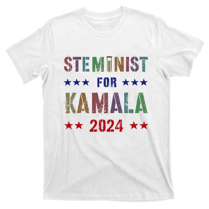 Steminist For Kamala Harris Walz Science Math Stem Teacher T-Shirt