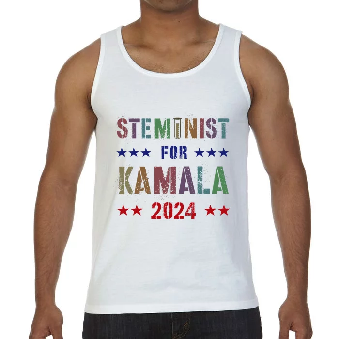 Steminist For Kamala Harris Walz Science Math Stem Teacher Comfort Colors® Tank Top