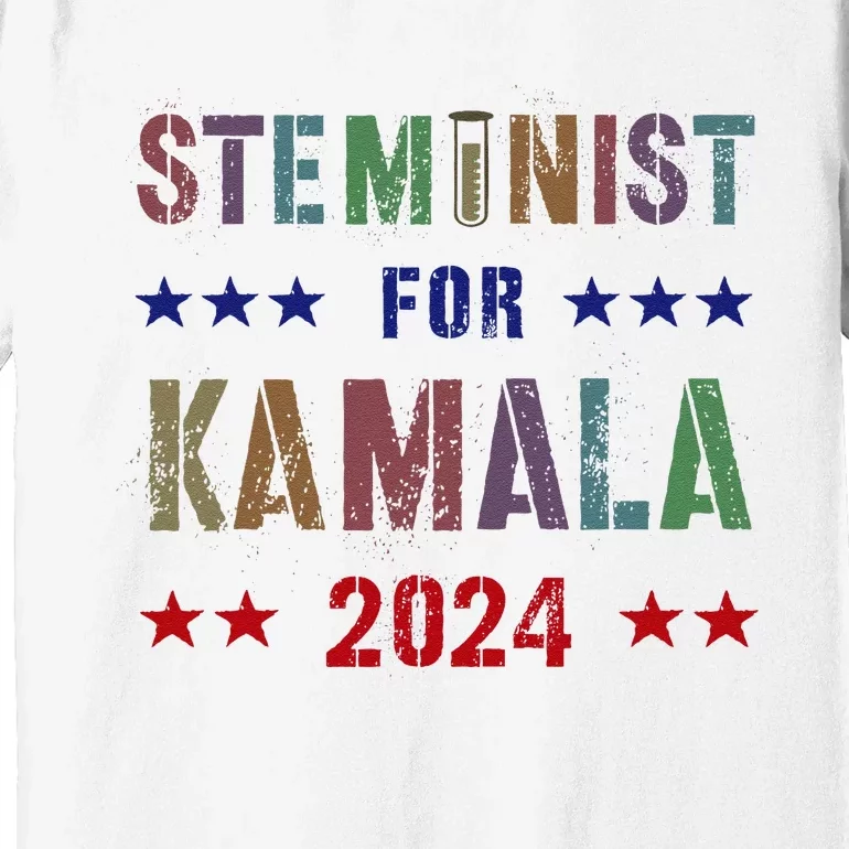 Steminist For Kamala Harris Walz Science Math Stem Teacher Premium T-Shirt