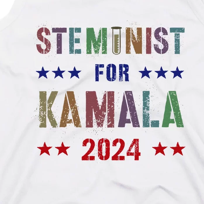 Steminist For Kamala Harris Walz Science Math Stem Teacher Tank Top