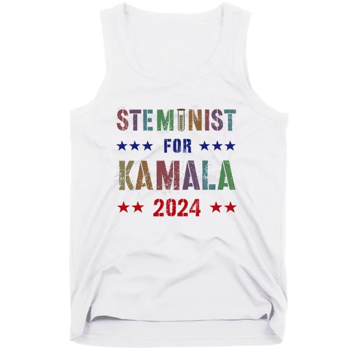 Steminist For Kamala Harris Walz Science Math Stem Teacher Tank Top