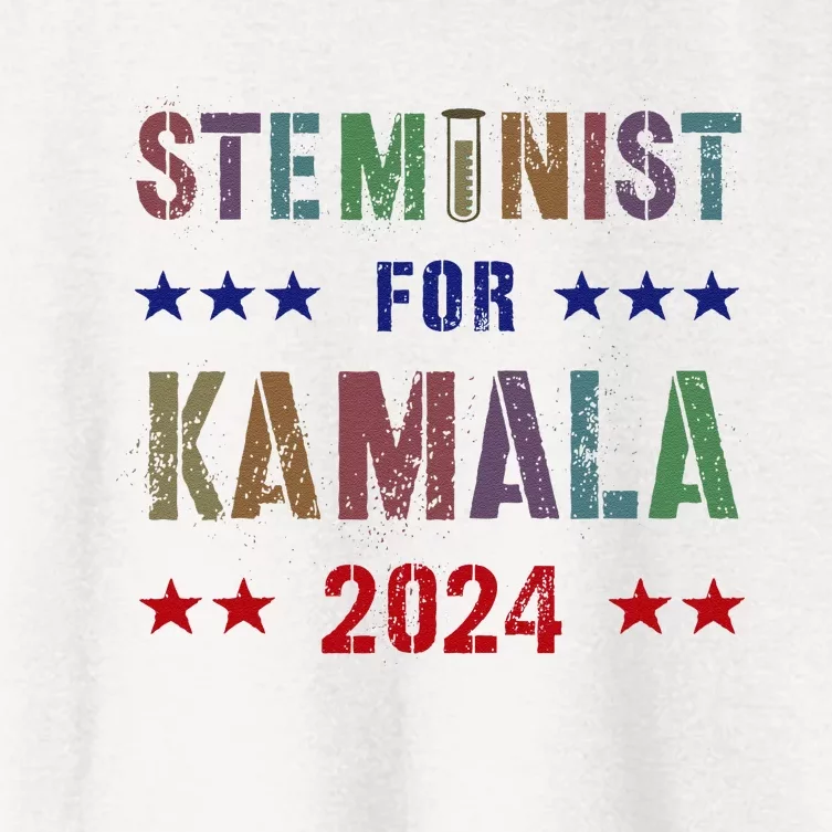 Steminist For Kamala Harris Walz Science Math Stem Teacher Women's Crop Top Tee