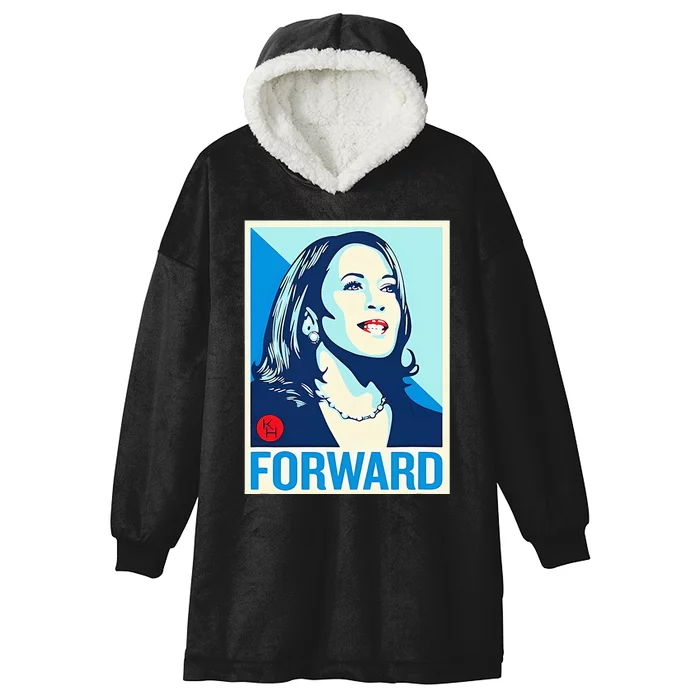 Shepard Fairey Kamala Harris Forward Hooded Wearable Blanket