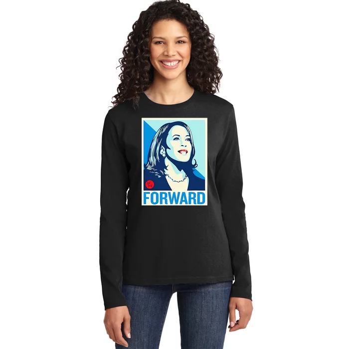 Shepard Fairey Kamala Harris Forward Ladies Long Sleeve Shirt