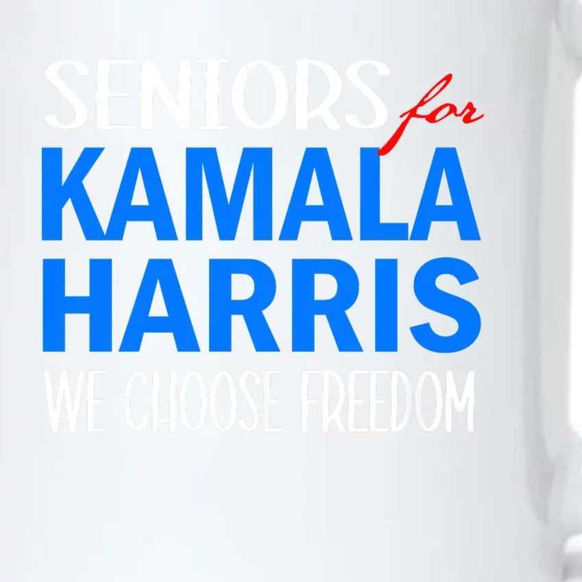 Seniors For Kamala Harris 2024 We Choose Freedom Black Color Changing Mug