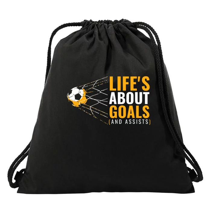 Soccer For Lifes About Goals Soccer Gift Drawstring Bag