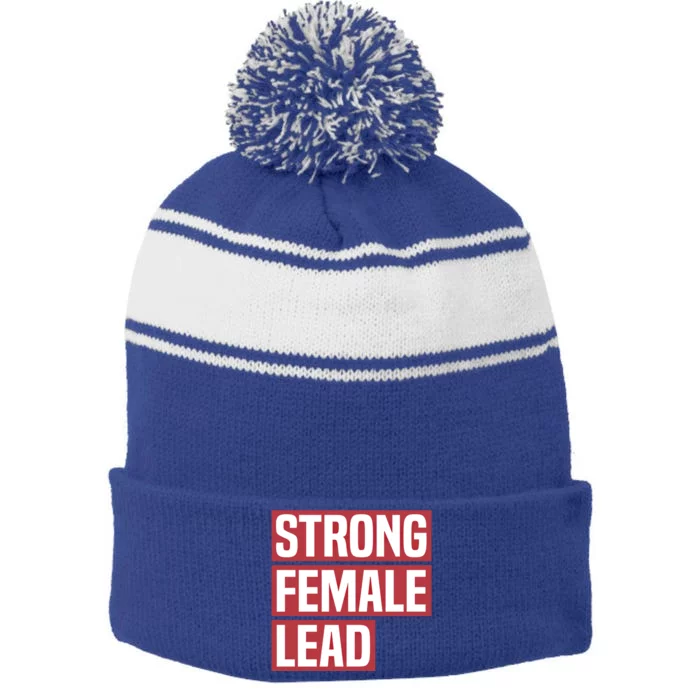 Strong Female Lead Theater Theatre Thespian Meaningful Gift Stripe Pom Pom Beanie