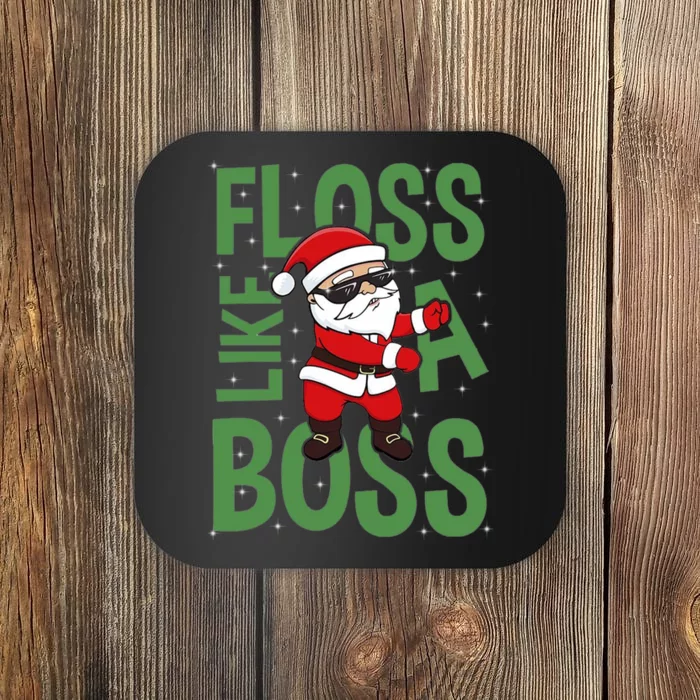 Santa Floss Like A Boss Funny Christmas Coaster