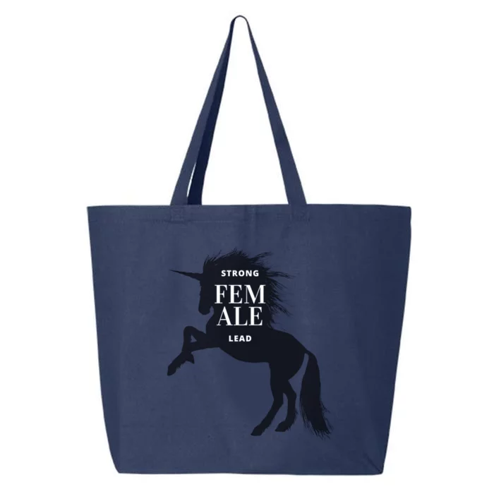 Strong Female Lead Unicorn Meme Funny Feminist Holiday Gift 25L Jumbo Tote