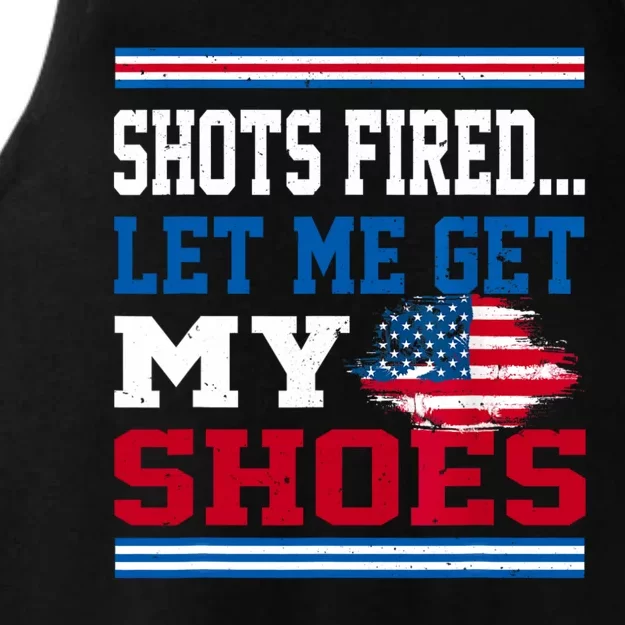 Shots Fired Let Me Get My Shoes Ladies Tri-Blend Wicking Tank