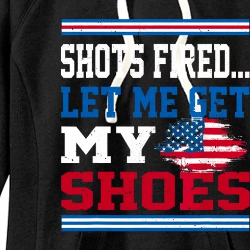 Shots Fired Let Me Get My Shoes Women's Fleece Hoodie