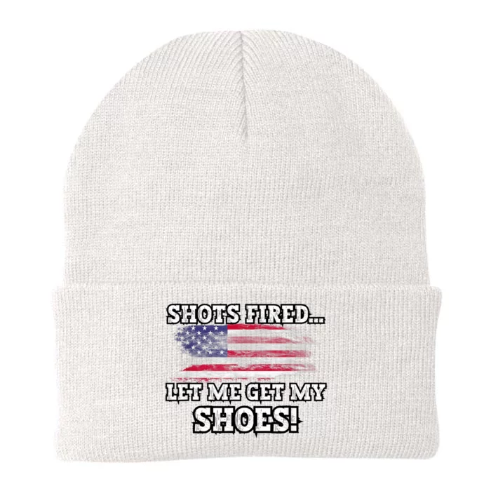 Shots Fired Let Me Get My Shoes Knit Cap Winter Beanie