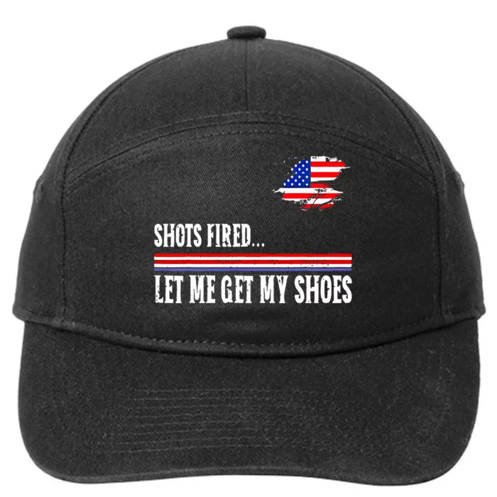 Shots Fired Let Me Get My Shoes 7-Panel Snapback Hat