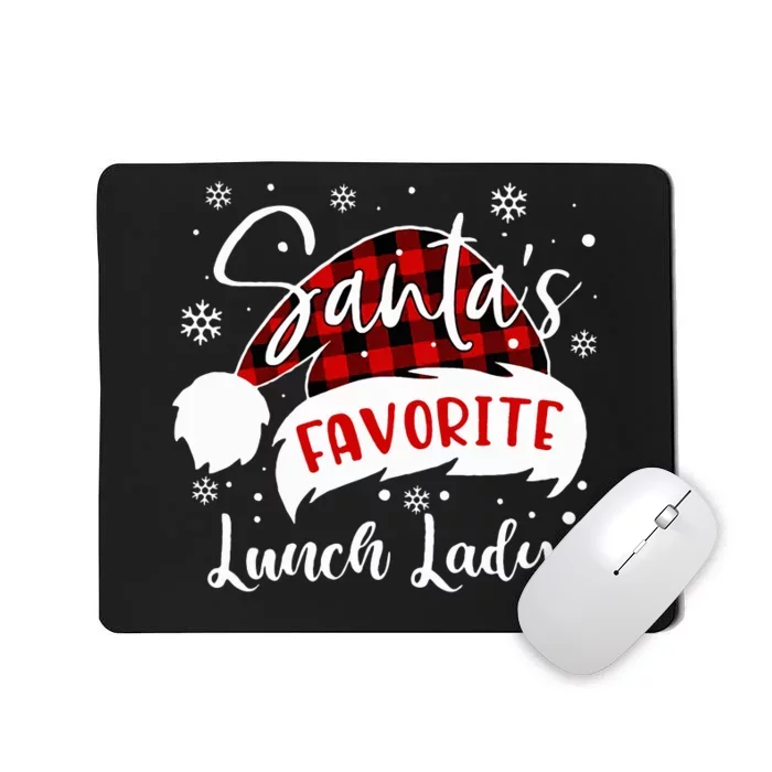 Santa's Favorite Lunch Lady Hat Flannel Christmas 2020 Mousepad