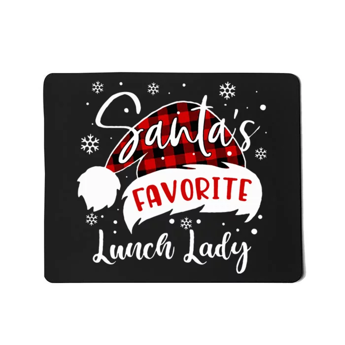 Santa's Favorite Lunch Lady Hat Flannel Christmas 2020 Mousepad