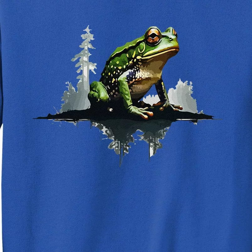 Scenic Forest Landscape With Frog Nature Inspired Tall Sweatshirt