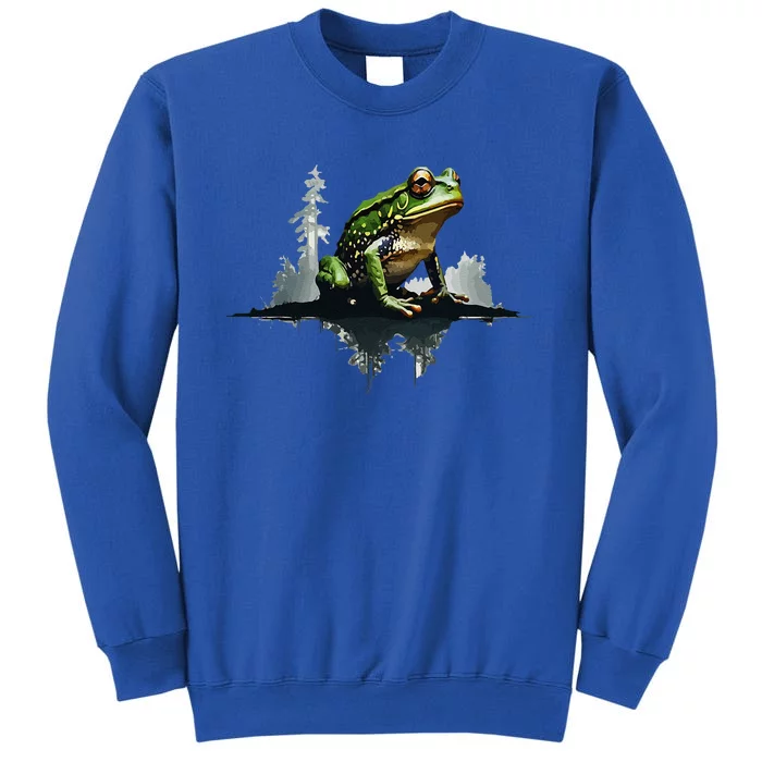 Scenic Forest Landscape With Frog Nature Inspired Tall Sweatshirt