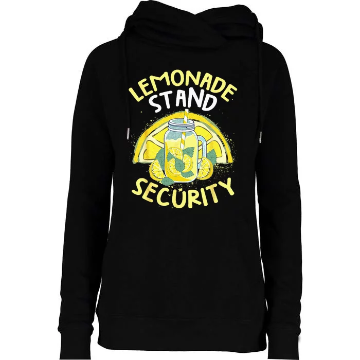 Summer Fun Lemonade Stand Security Boss Lemonade Crew Womens Funnel Neck Pullover Hood