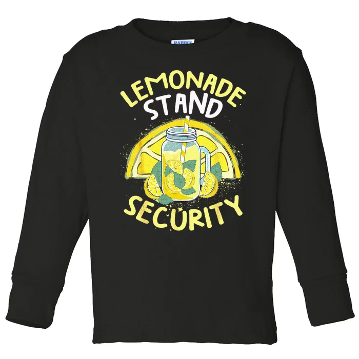 Summer Fun Lemonade Stand Security Boss Lemonade Crew Toddler Long Sleeve Shirt