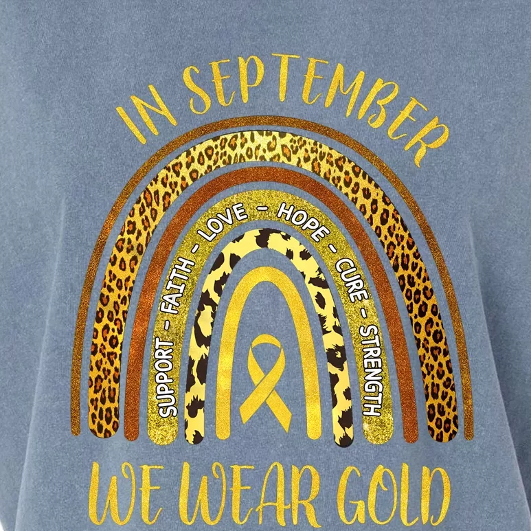 Support Faith Love Hope Cure Strength In September We Wear Gold Garment-Dyed Women's Muscle Tee