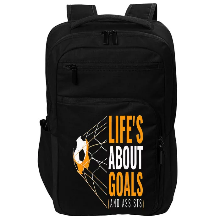 Soccer  For  Life's About Goals  Soccer Impact Tech Backpack