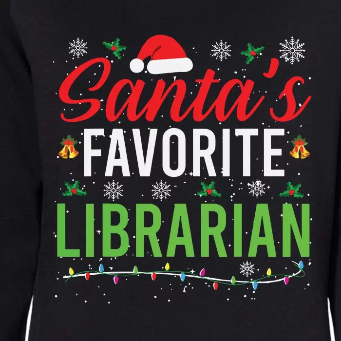 Santas Favorite Librarian Cute Book Lover Christmas Gifts Womens California Wash Sweatshirt