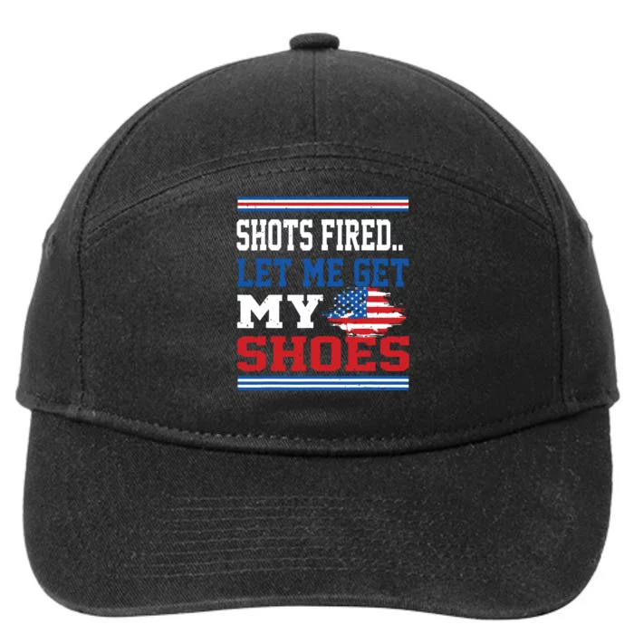 Shots Fired Let Me Get My Shoes 7-Panel Snapback Hat