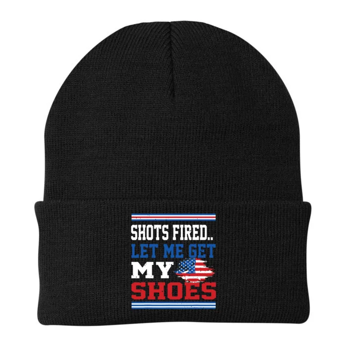 Shots Fired Let Me Get My Shoes Knit Cap Winter Beanie