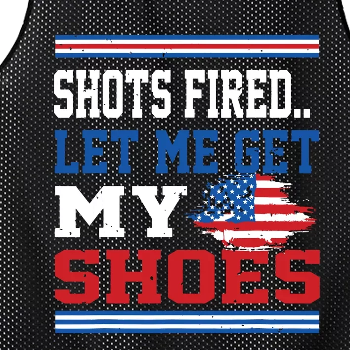 Shots Fired Let Me Get My Shoes Mesh Reversible Basketball Jersey Tank