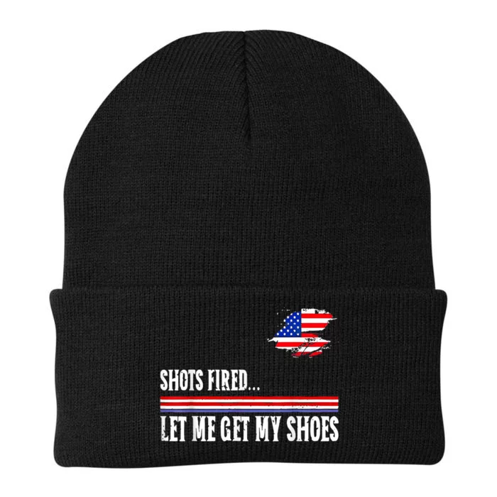 Shots Fired Let Me Get My Shoes Knit Cap Winter Beanie