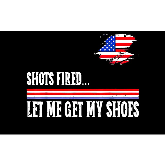 Shots Fired Let Me Get My Shoes Bumper Sticker