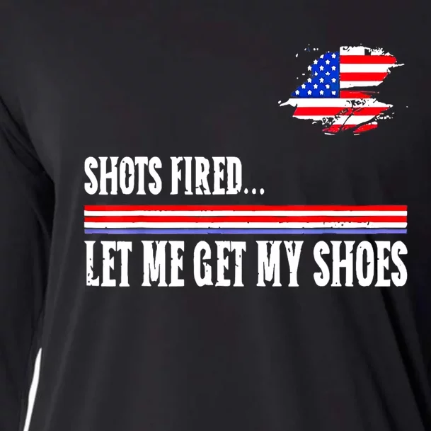 Shots Fired Let Me Get My Shoes Cooling Performance Long Sleeve Crew