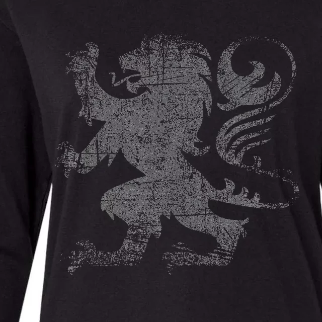 Scottish Flag Lion Rampant Heraldry Flag Of Scotland Rugby Womens Cotton Relaxed Long Sleeve T-Shirt