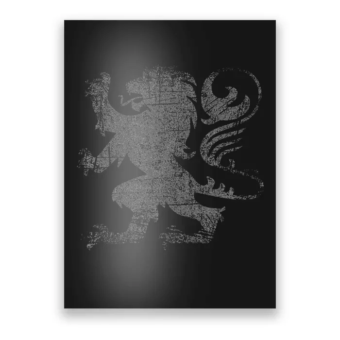 Scottish Flag Lion Rampant Heraldry Flag Of Scotland Rugby Poster