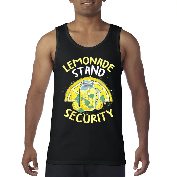 Summer Fun Lemonade Stand Security Boss Lemonade Crew Tank Top