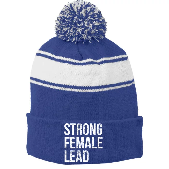 Strong Female Lead Actress Feminist Audition Theatre Meaningful Gift Stripe Pom Pom Beanie