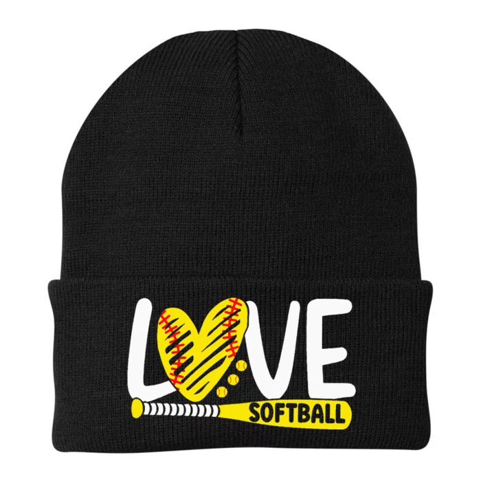 Softball For Love Softball Knit Cap Winter Beanie