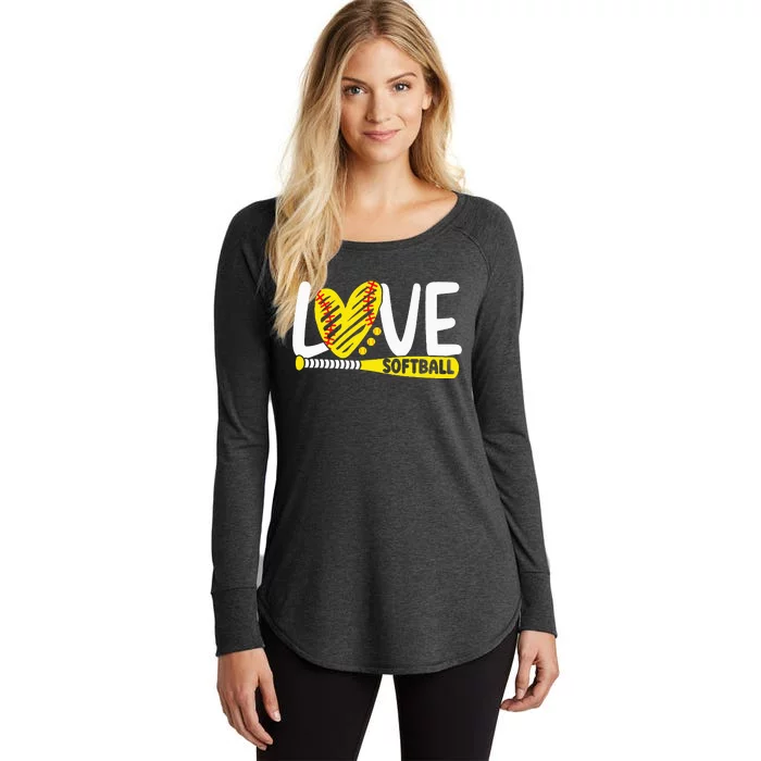 Softball For Love Softball Women's Perfect Tri Tunic Long Sleeve Shirt