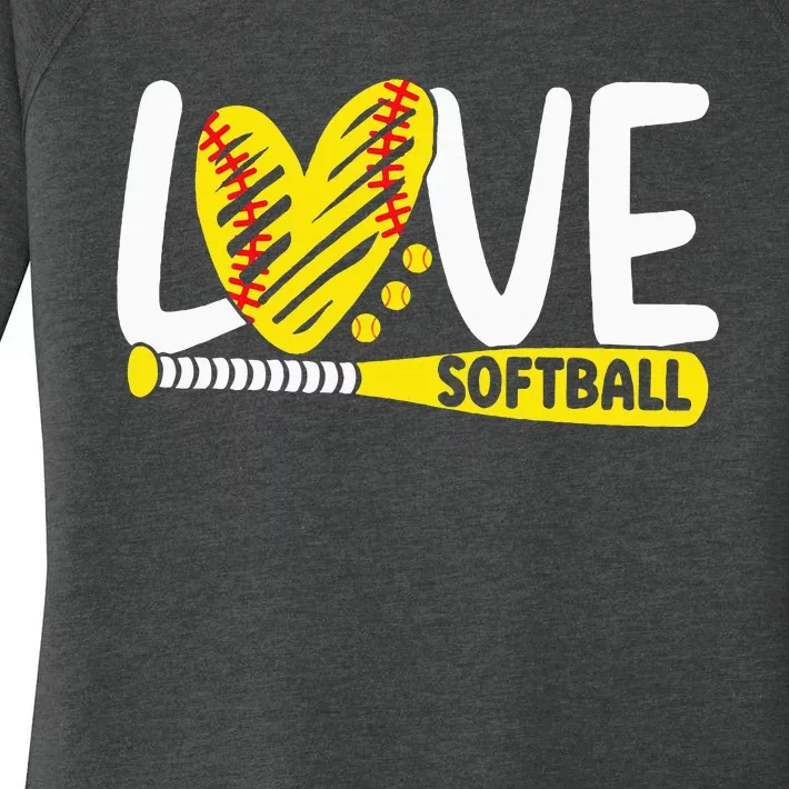 Softball For Love Softball Women's Perfect Tri Tunic Long Sleeve Shirt