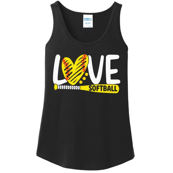 Softball For Love Softball Ladies Essential Tank