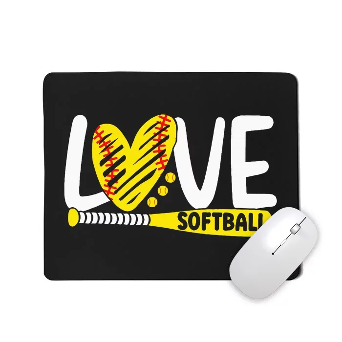 Softball For Love Softball Mousepad