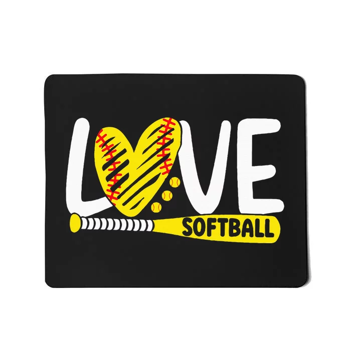 Softball For Love Softball Mousepad