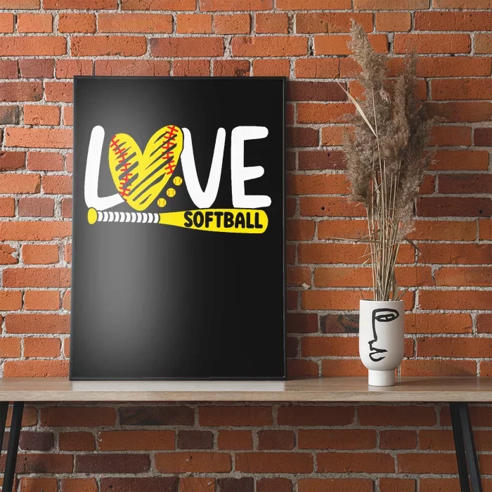 Softball For Love Softball Poster