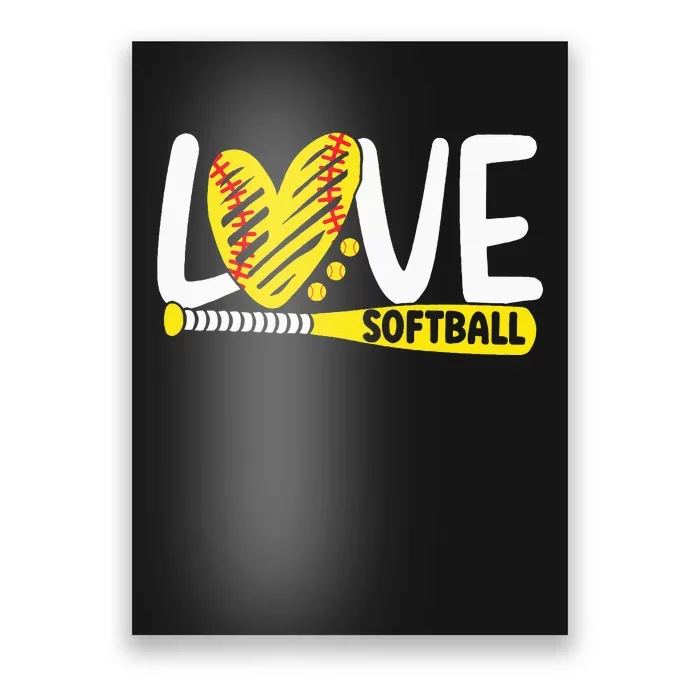 Softball For Love Softball Poster