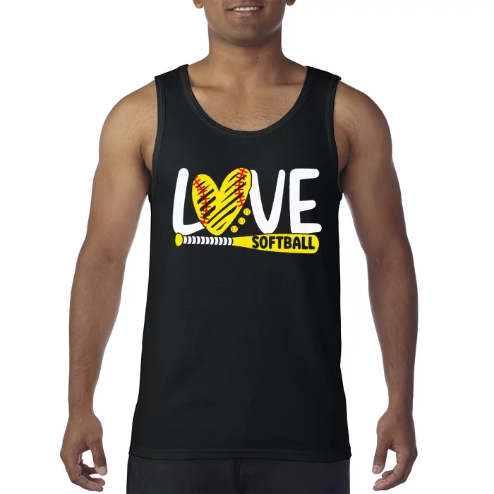 Softball For Love Softball Tank Top