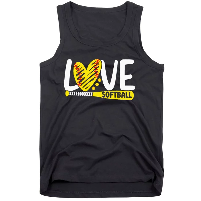 Softball For Love Softball Tank Top