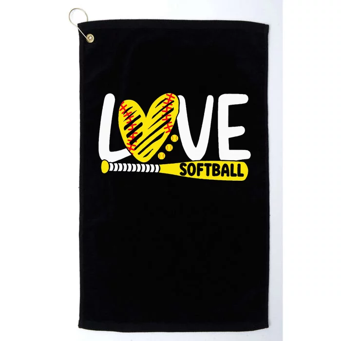 Softball For Love Softball Platinum Collection Golf Towel