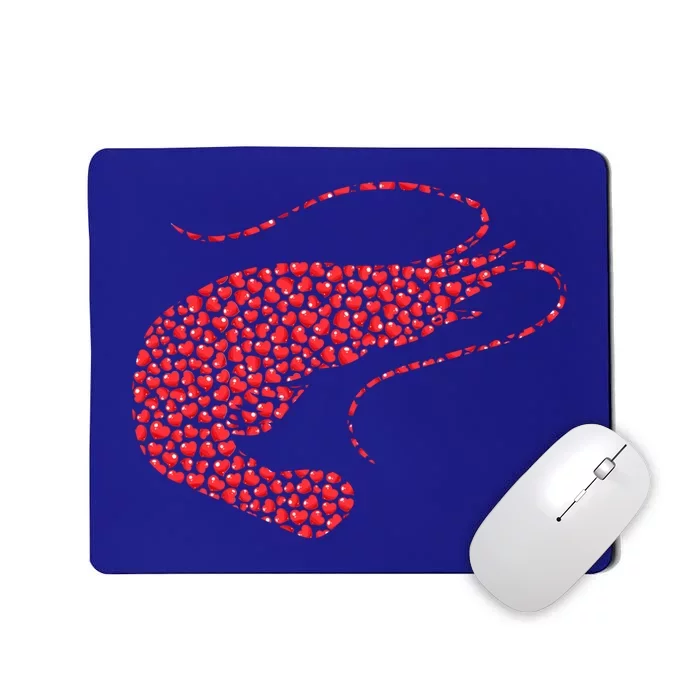 Shrimp Fish Lover Heart Shape Shrimp Valentines Day Meaningful Gift Mousepad